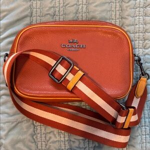 Coach Jamie Camera Leather Bag Crossbody  Orange/Yellow